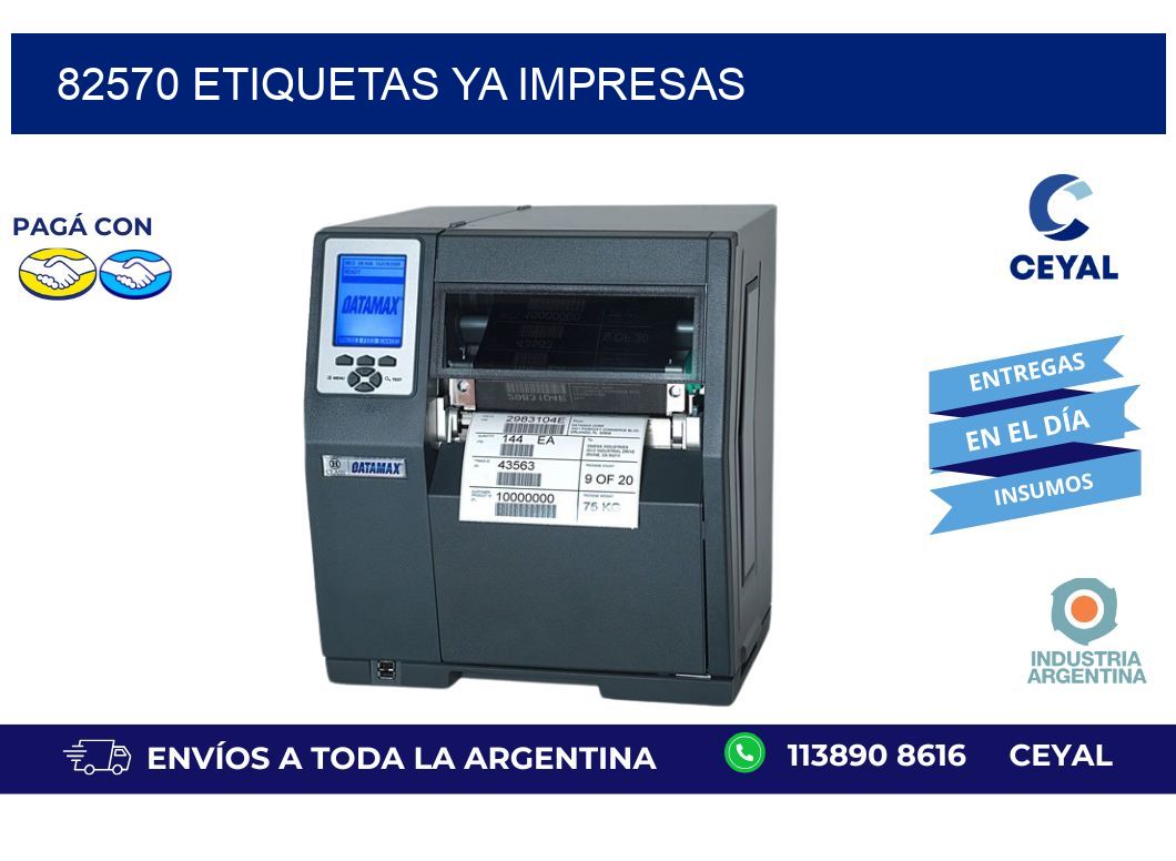 82570 ETIQUETAS YA IMPRESAS