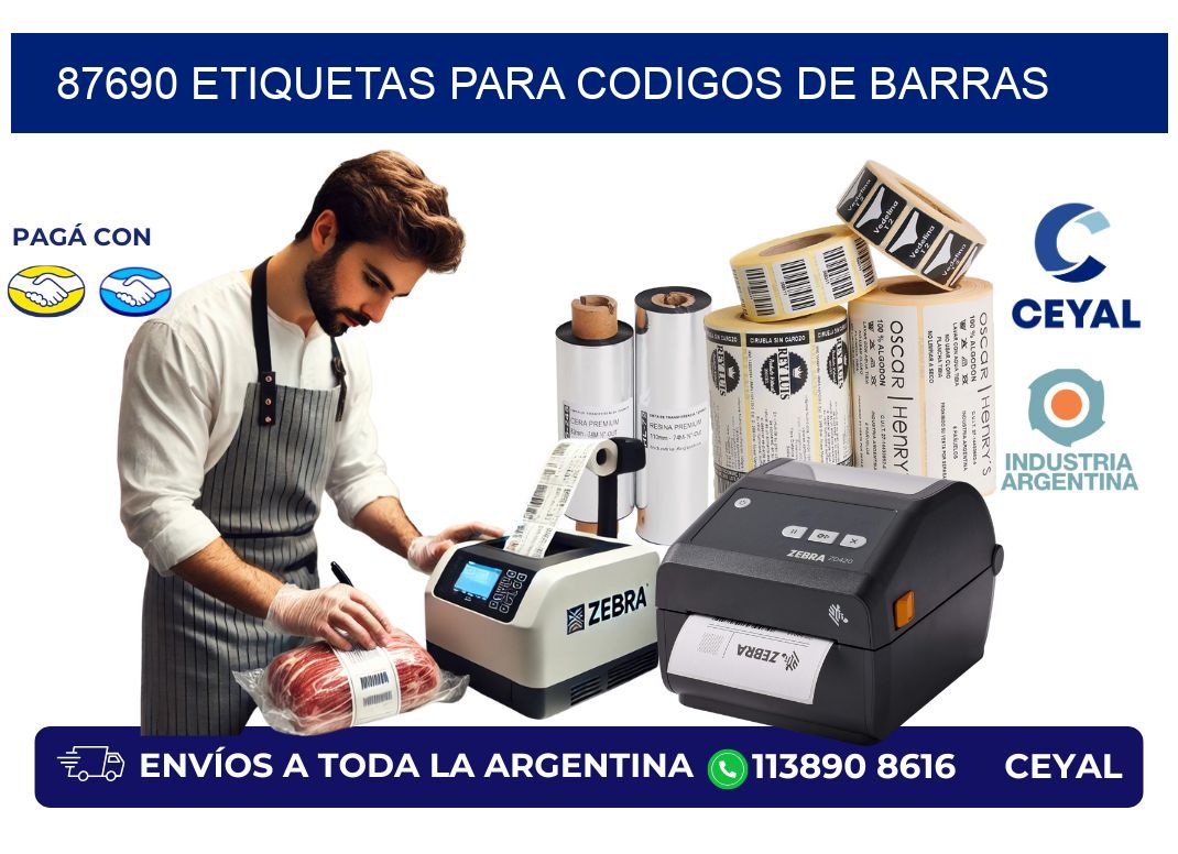 87690 ETIQUETAS PARA CODIGOS DE BARRAS