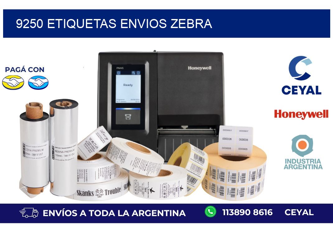 9250 ETIQUETAS ENVIOS ZEBRA