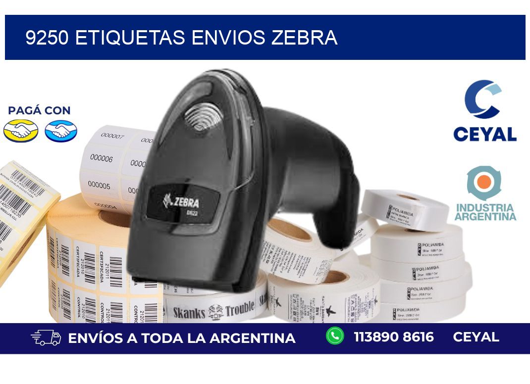 9250 ETIQUETAS ENVIOS ZEBRA