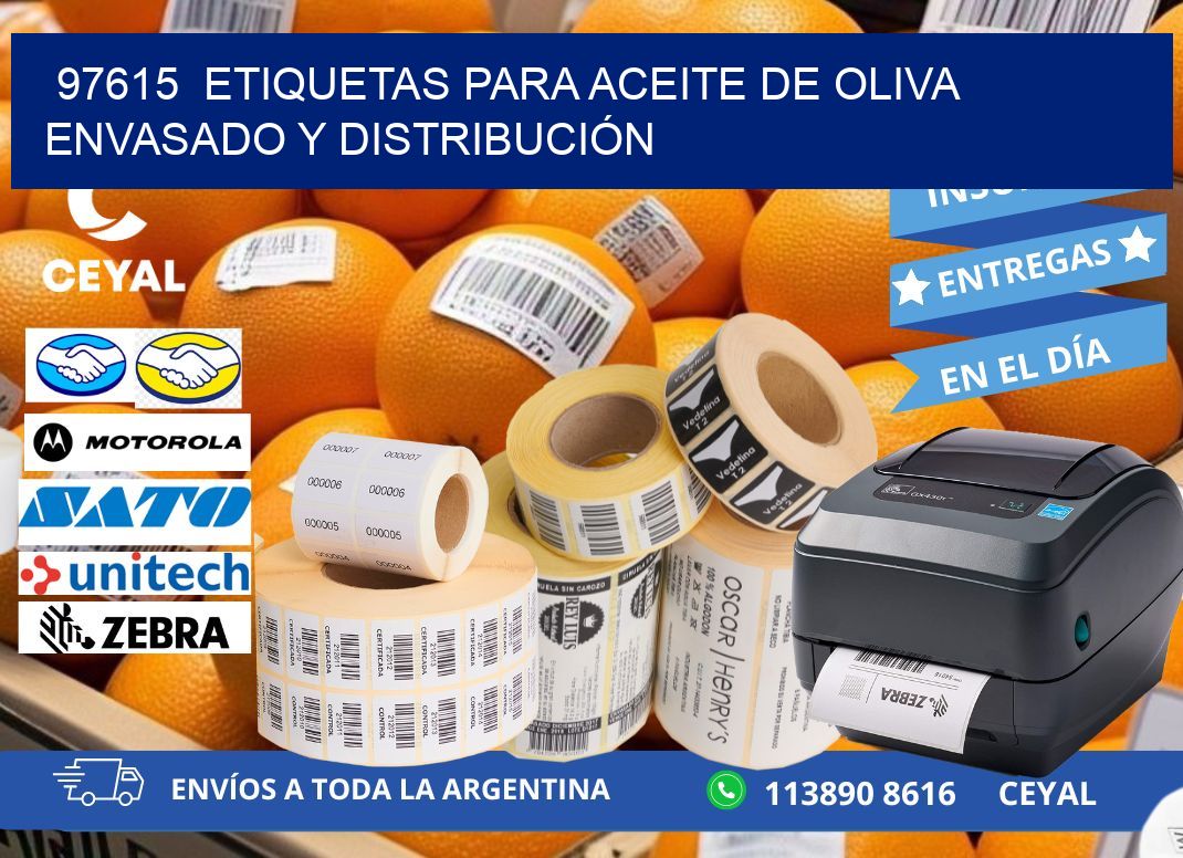 97615  ETIQUETAS PARA ACEITE DE OLIVA ENVASADO Y DISTRIBUCIÓN