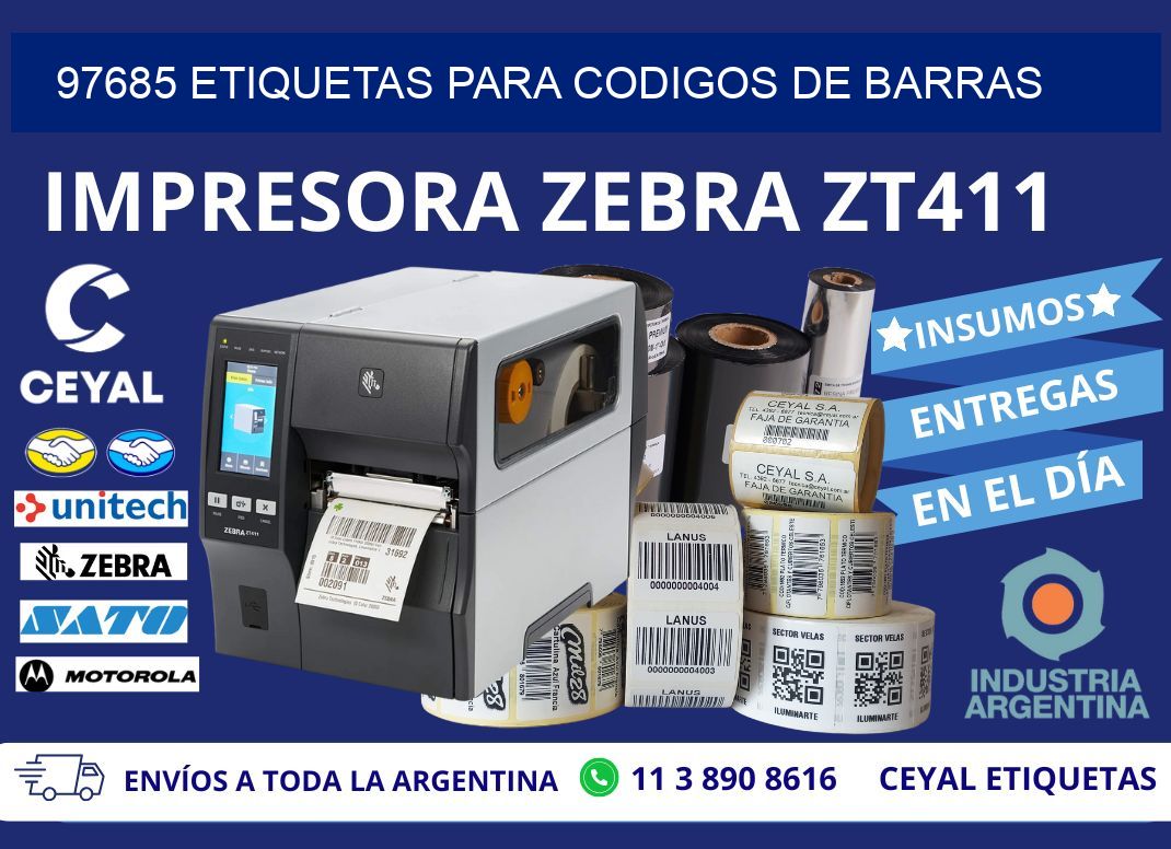 97685 ETIQUETAS PARA CODIGOS DE BARRAS