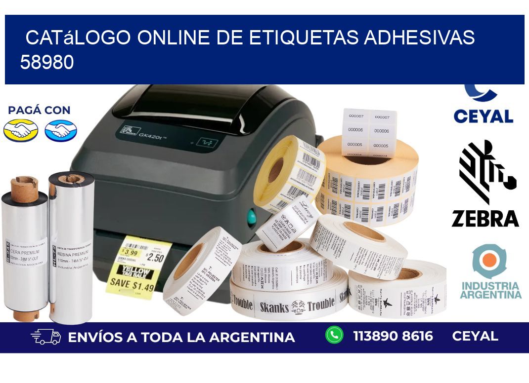 Catálogo Online de Etiquetas Adhesivas 58980