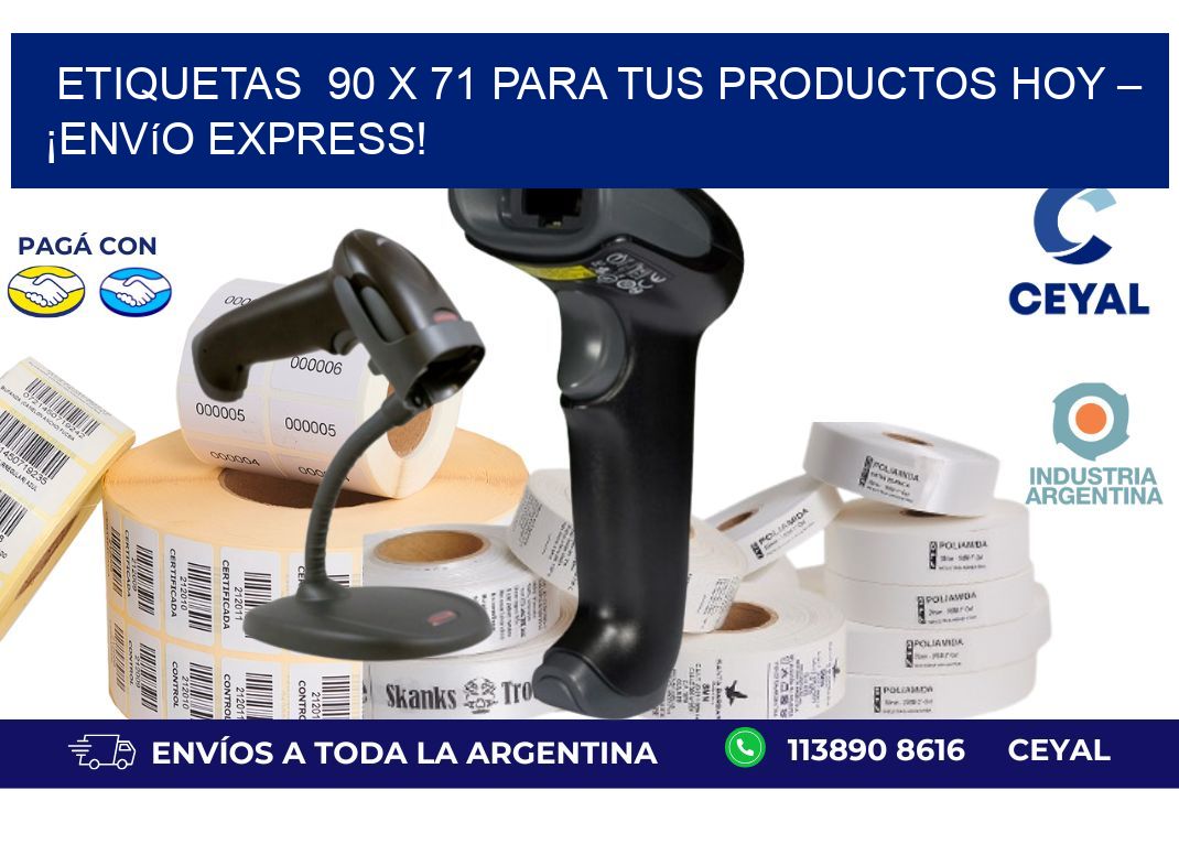 Etiquetas  90 x 71 para tus Productos Hoy – ¡Envío Express!