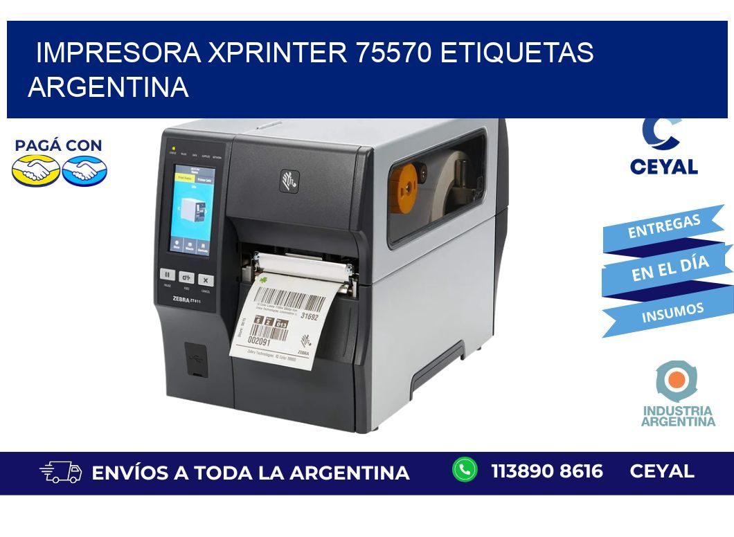 Impresora xprinter 75570 etiquetas argentina