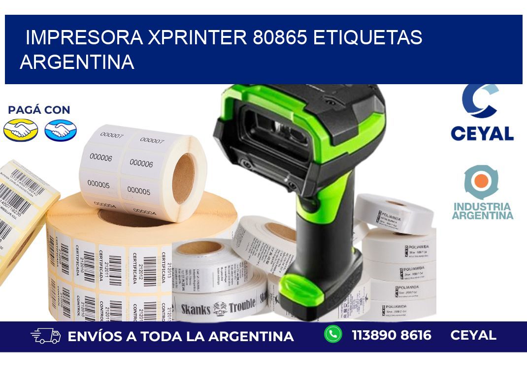 Impresora xprinter 80865 etiquetas argentina