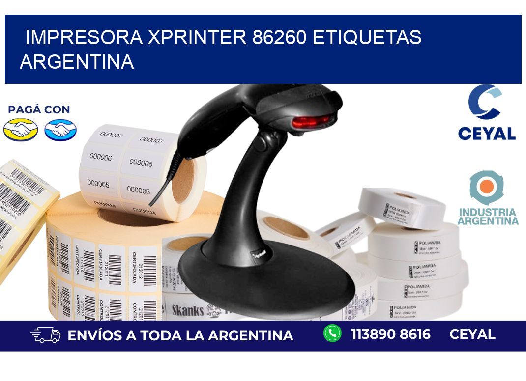 Impresora xprinter 86260 etiquetas argentina