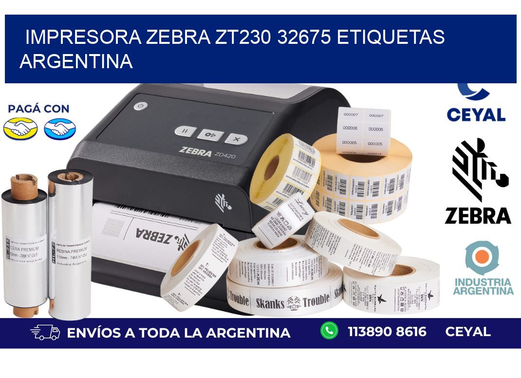 Impresora zebra zt230 32675 etiquetas argentina