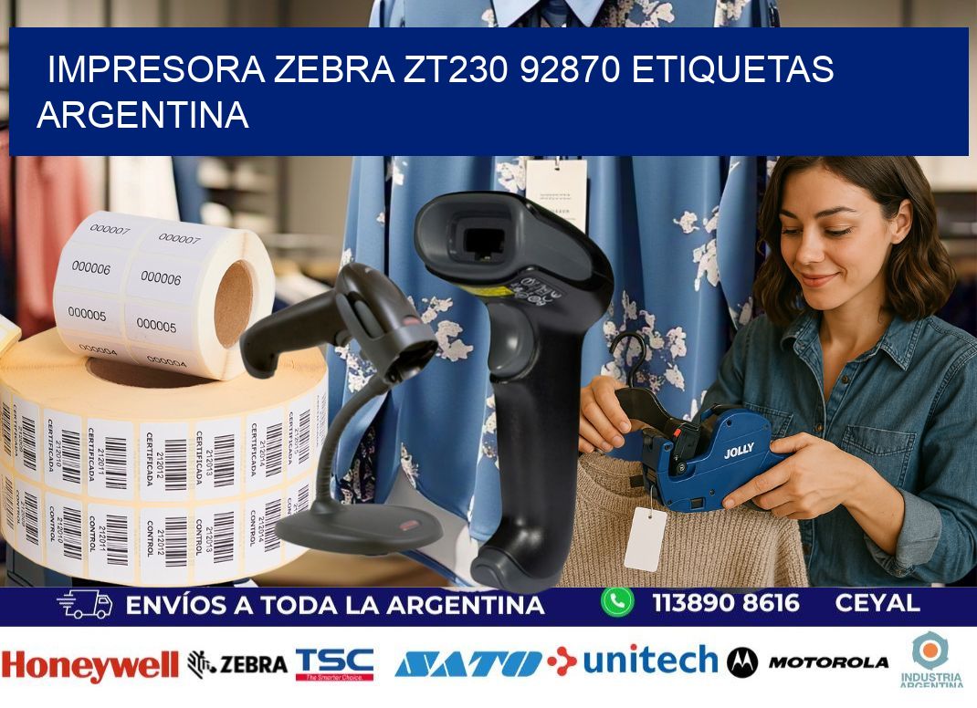 Impresora zebra zt230 92870 etiquetas argentina
