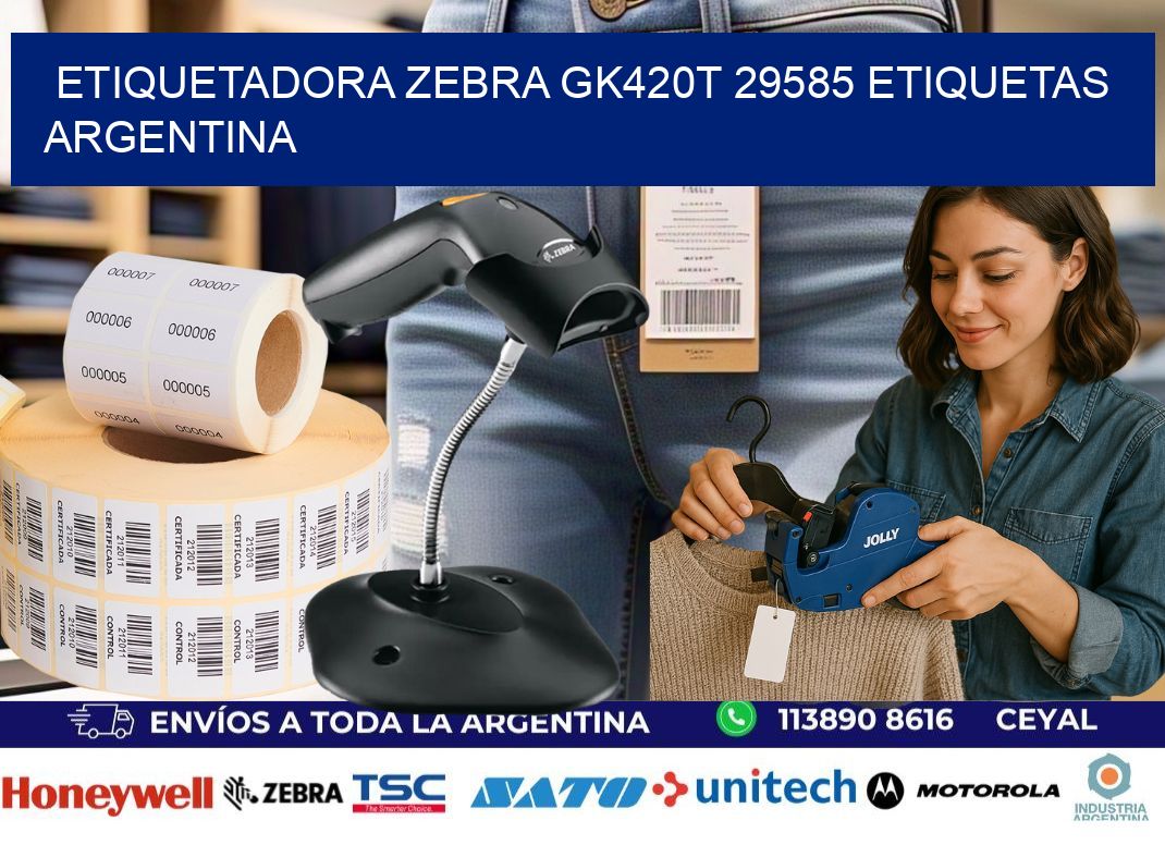 etiquetadora zebra gk420t 29585 etiquetas argentina