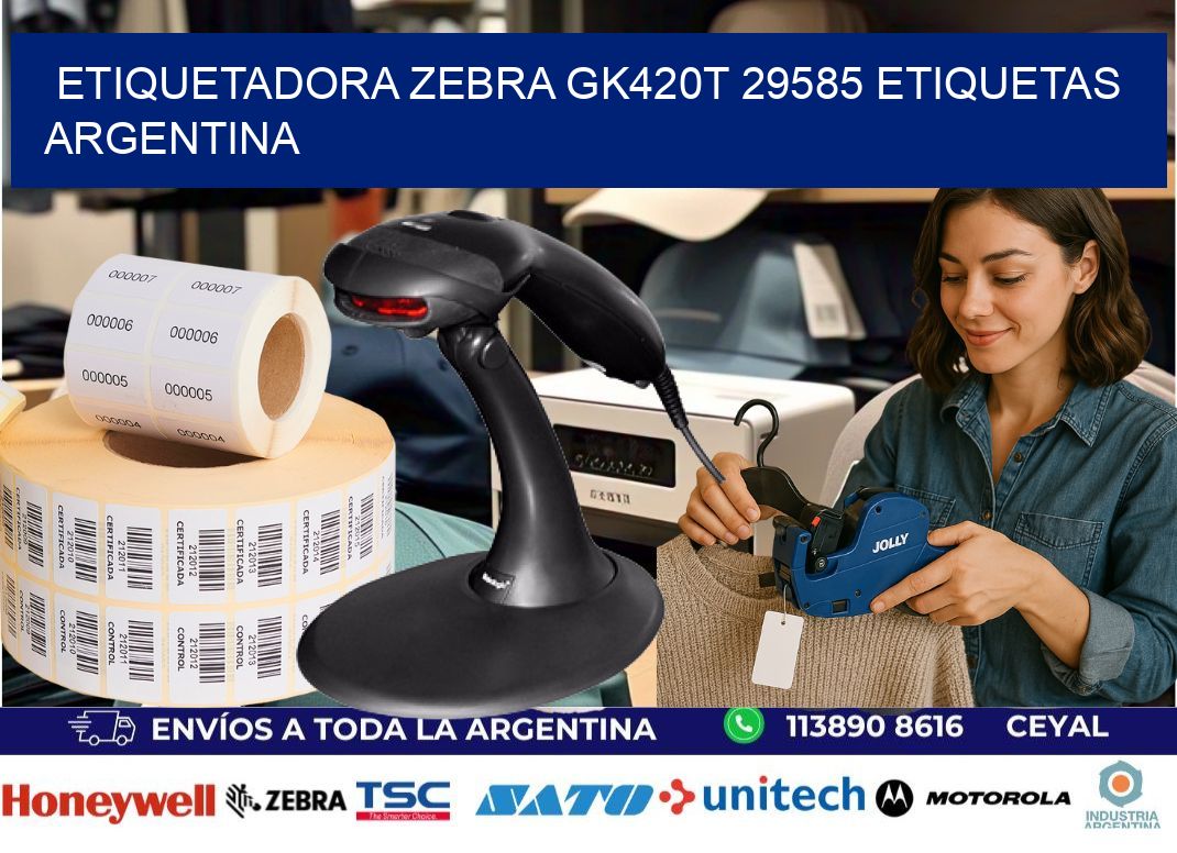 etiquetadora zebra gk420t 29585 etiquetas argentina