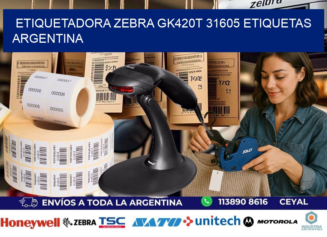etiquetadora zebra gk420t 31605 etiquetas argentina