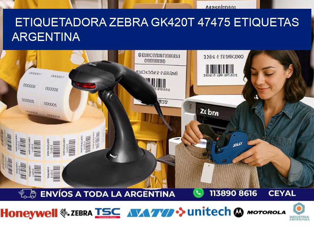 etiquetadora zebra gk420t 47475 etiquetas argentina