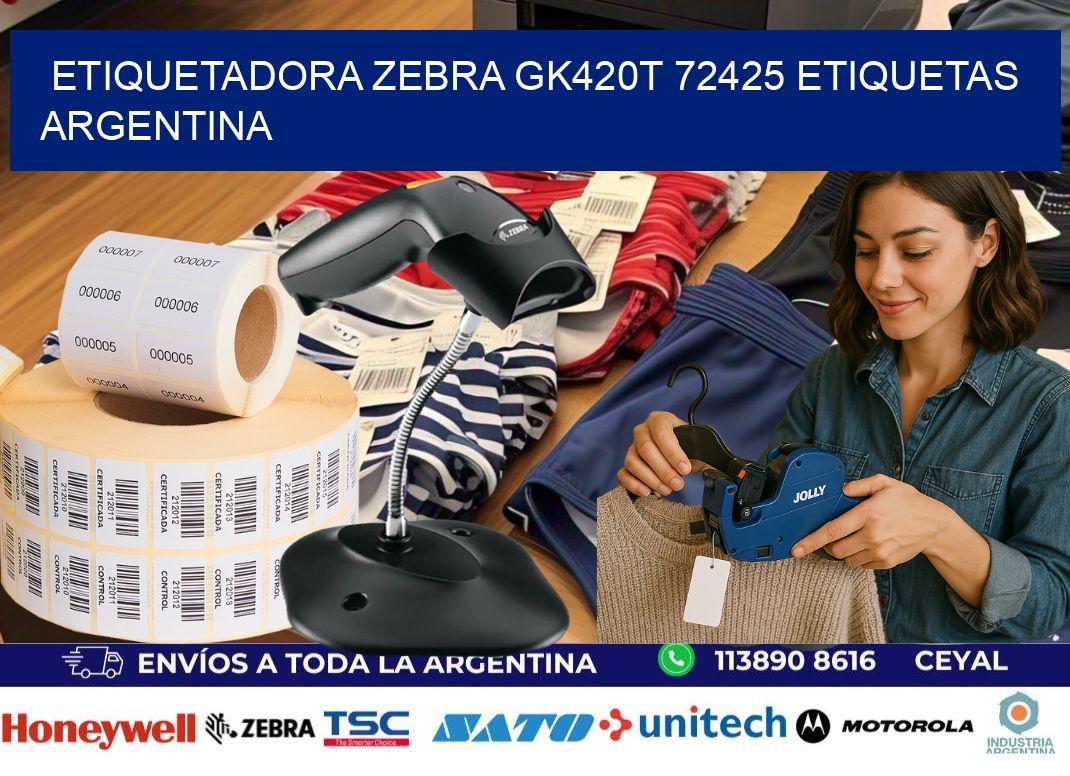 etiquetadora zebra gk420t 72425 etiquetas argentina