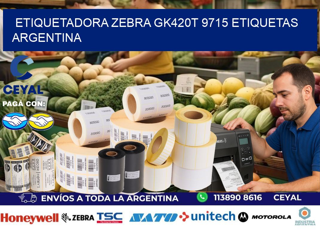 etiquetadora zebra gk420t 9715 etiquetas argentina