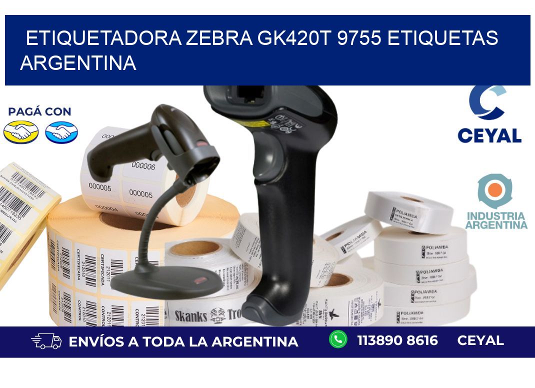 etiquetadora zebra gk420t 9755 etiquetas argentina