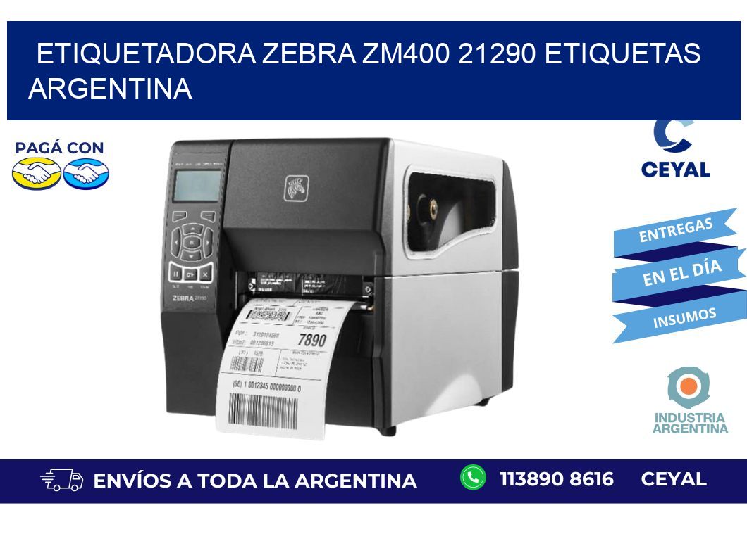 etiquetadora zebra zm400 21290 etiquetas argentina