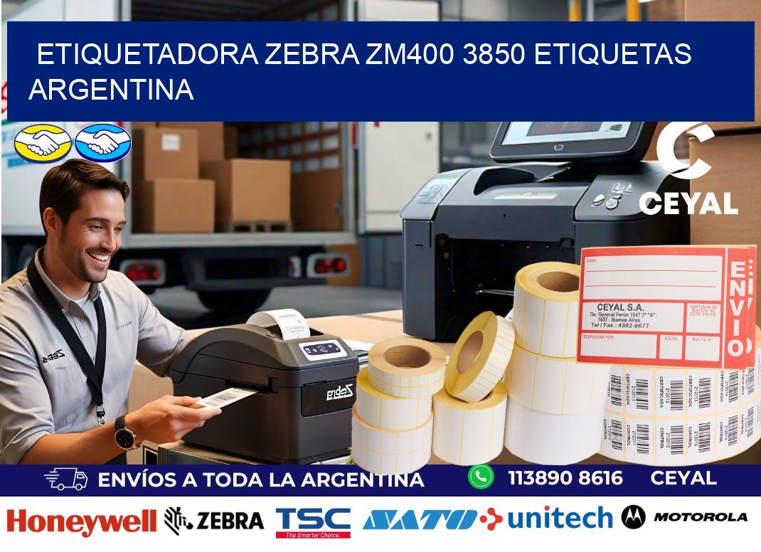 etiquetadora zebra zm400 3850 etiquetas argentina