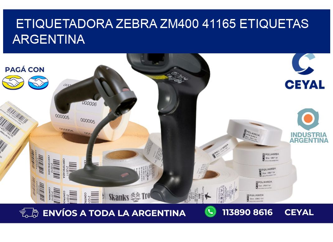 etiquetadora zebra zm400 41165 etiquetas argentina
