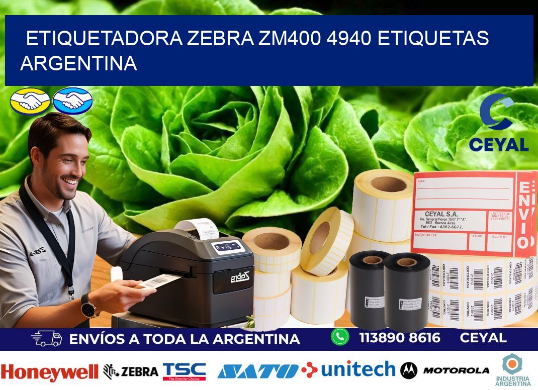 etiquetadora zebra zm400 4940 etiquetas argentina