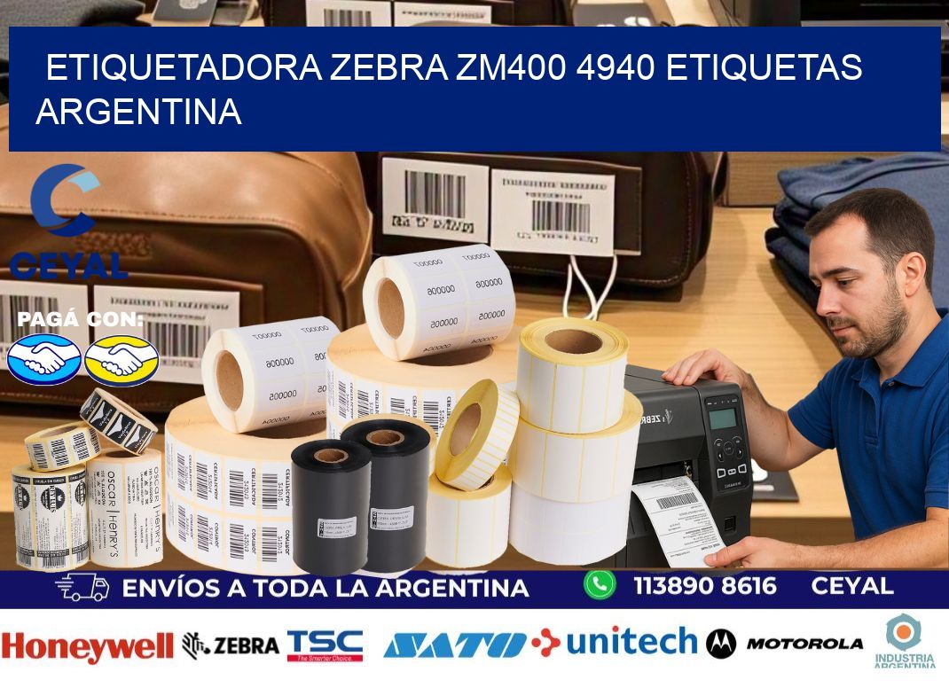 etiquetadora zebra zm400 4940 etiquetas argentina