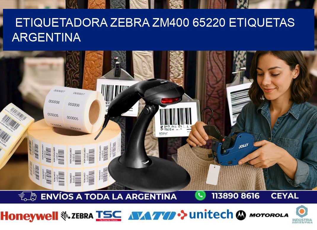 etiquetadora zebra zm400 65220 etiquetas argentina