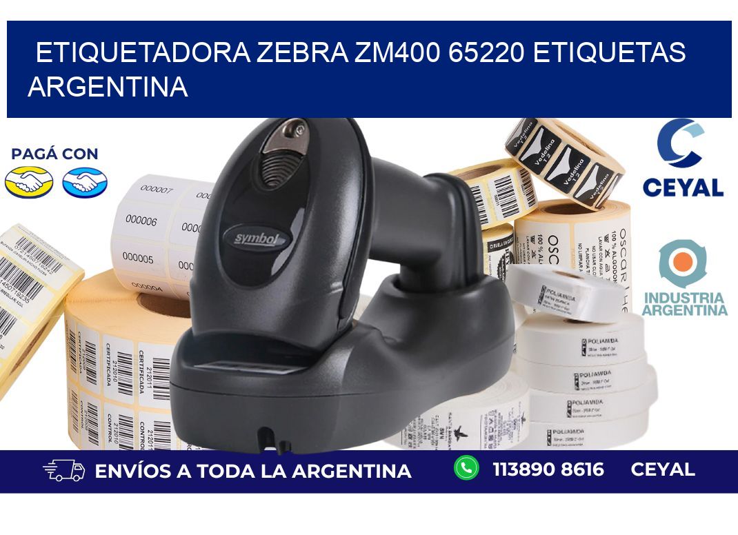 etiquetadora zebra zm400 65220 etiquetas argentina