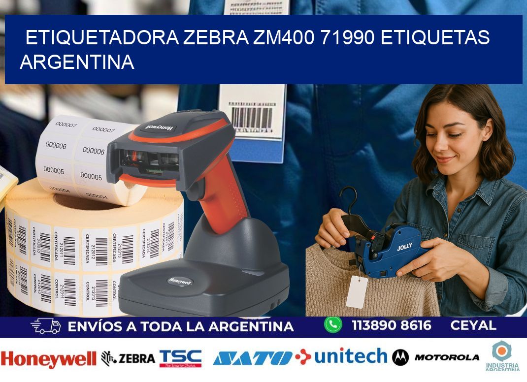 etiquetadora zebra zm400 71990 etiquetas argentina