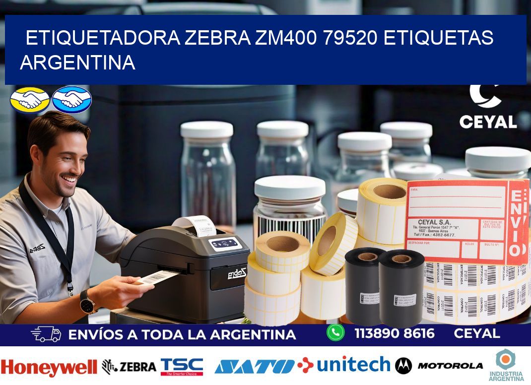 etiquetadora zebra zm400 79520 etiquetas argentina