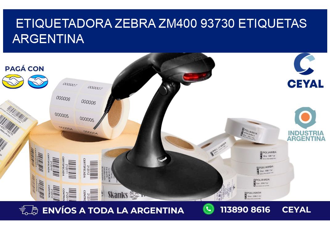 etiquetadora zebra zm400 93730 etiquetas argentina