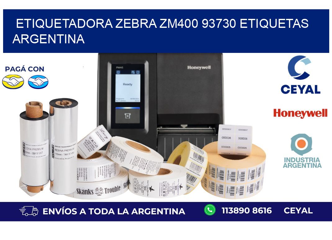 etiquetadora zebra zm400 93730 etiquetas argentina