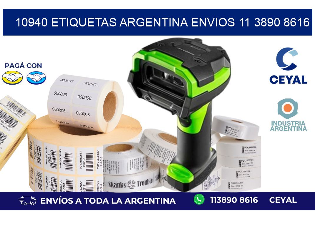 10940 ETIQUETAS ARGENTINA ENVIOS 11 3890 8616