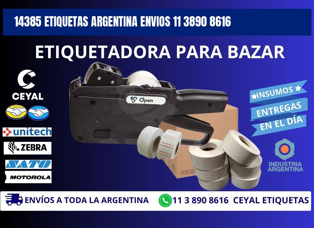 14385 ETIQUETAS ARGENTINA ENVIOS 11 3890 8616
