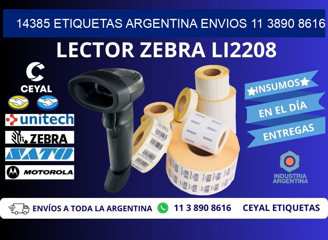 14385 ETIQUETAS ARGENTINA ENVIOS 11 3890 8616