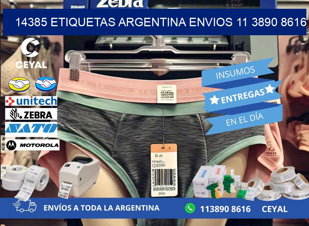 14385 ETIQUETAS ARGENTINA ENVIOS 11 3890 8616