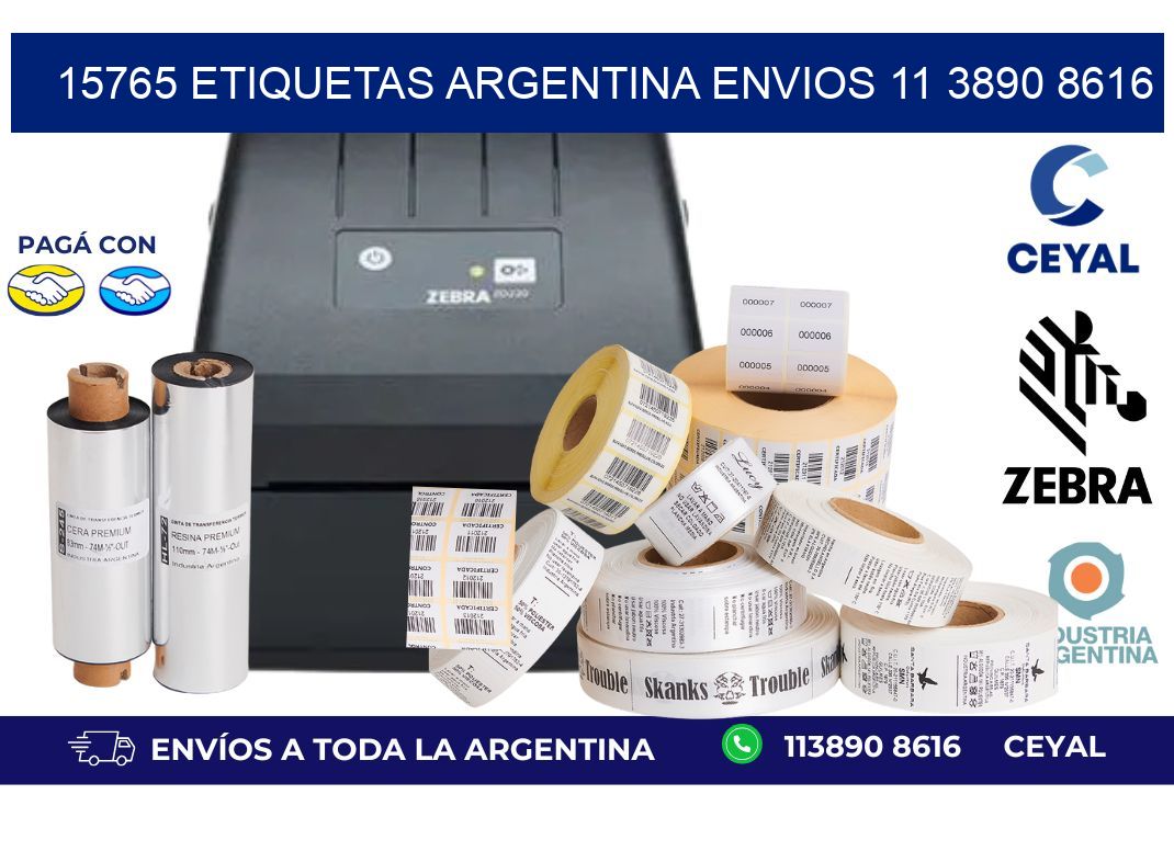 15765 ETIQUETAS ARGENTINA ENVIOS 11 3890 8616