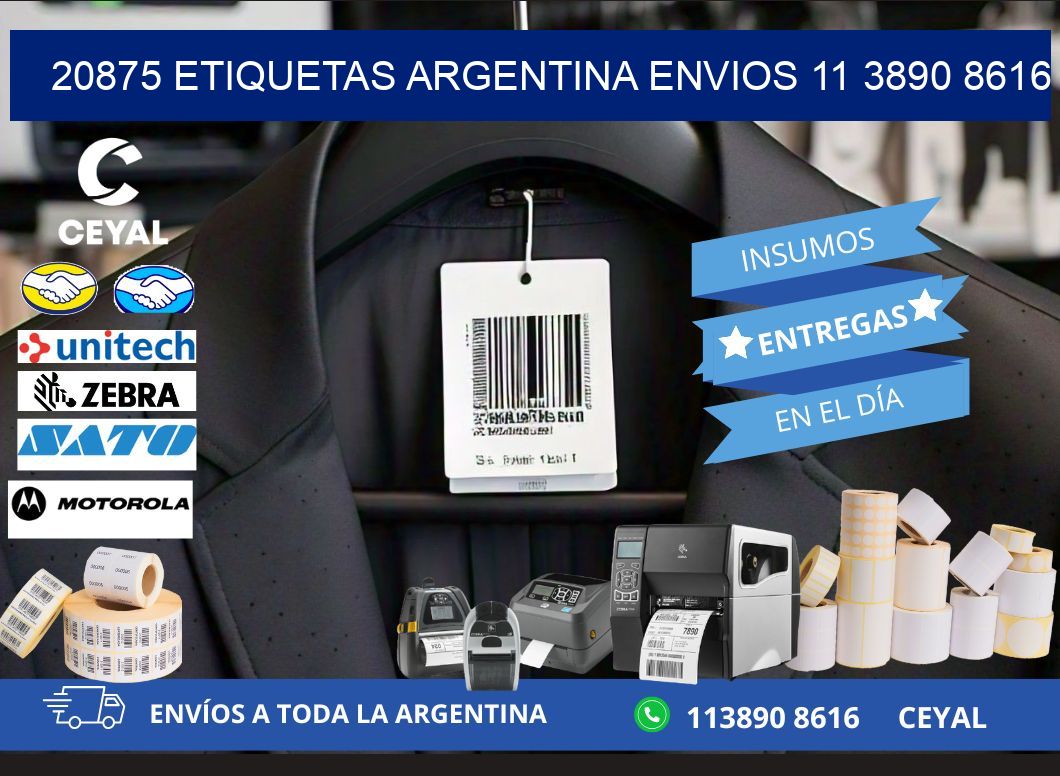 20875 ETIQUETAS ARGENTINA ENVIOS 11 3890 8616