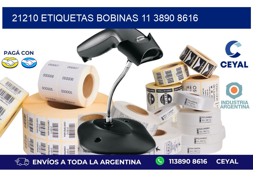 21210 ETIQUETAS BOBINAS 11 3890 8616