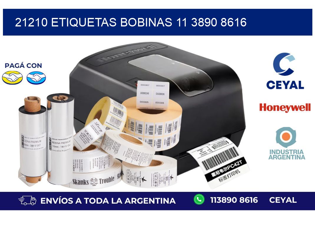 21210 ETIQUETAS BOBINAS 11 3890 8616