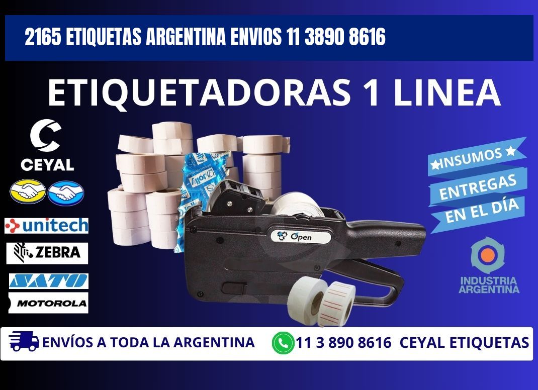 2165 ETIQUETAS ARGENTINA ENVIOS 11 3890 8616
