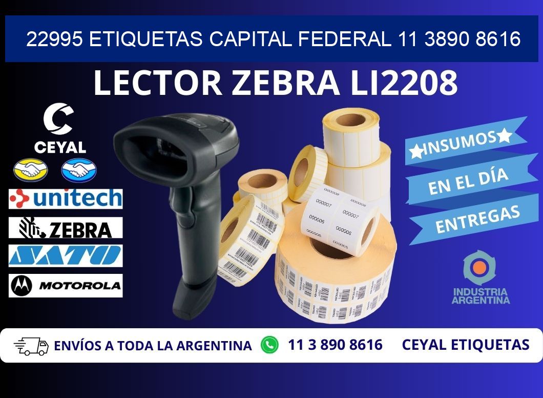 22995 ETIQUETAS CAPITAL FEDERAL 11 3890 8616