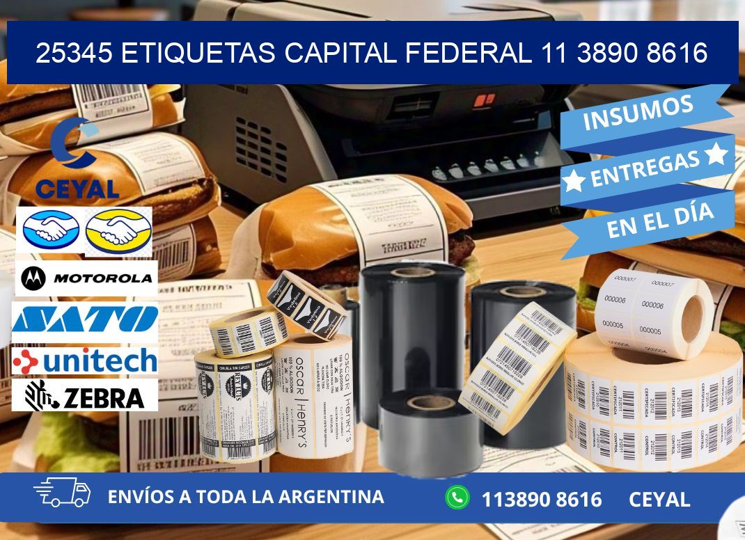 25345 ETIQUETAS CAPITAL FEDERAL 11 3890 8616