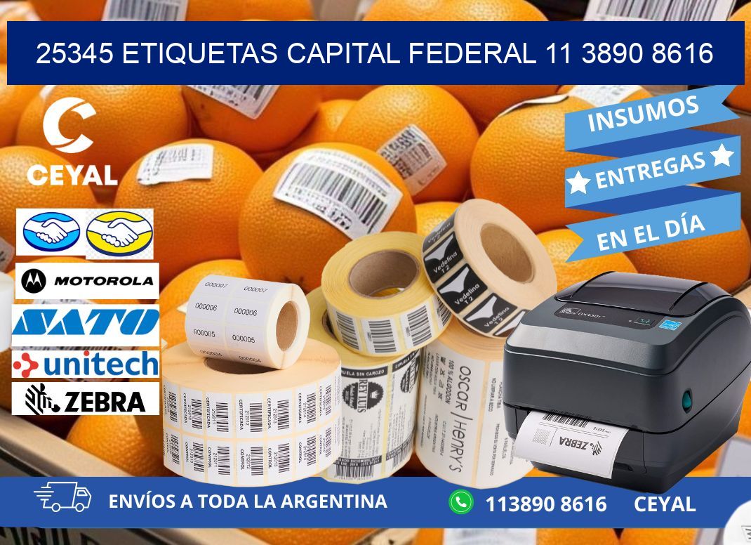 25345 ETIQUETAS CAPITAL FEDERAL 11 3890 8616