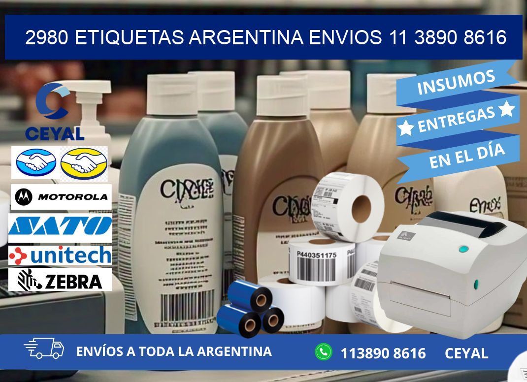 2980 ETIQUETAS ARGENTINA ENVIOS 11 3890 8616