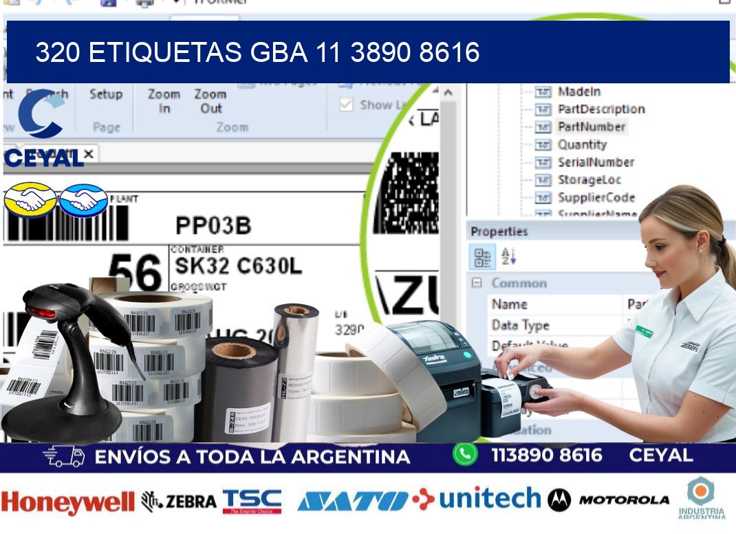 320 ETIQUETAS GBA 11 3890 8616