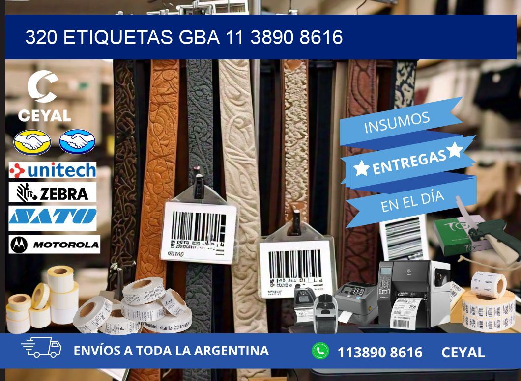 320 ETIQUETAS GBA 11 3890 8616