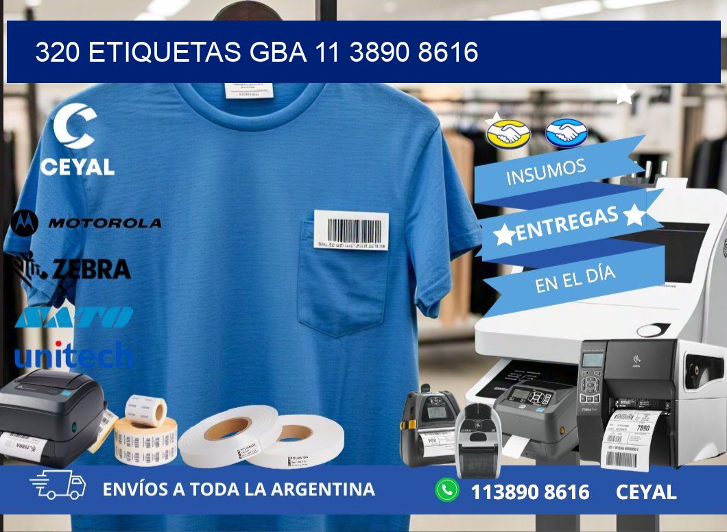 320 ETIQUETAS GBA 11 3890 8616