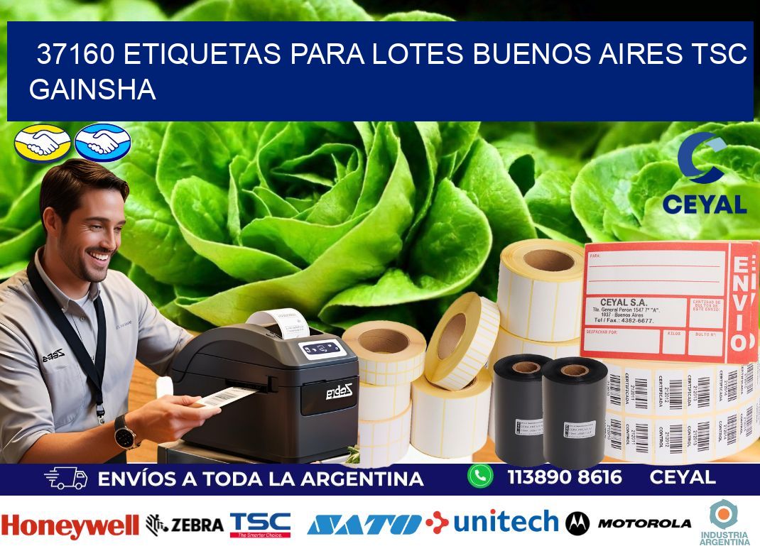 37160 ETIQUETAS PARA LOTES BUENOS AIRES TSC GAINSHA