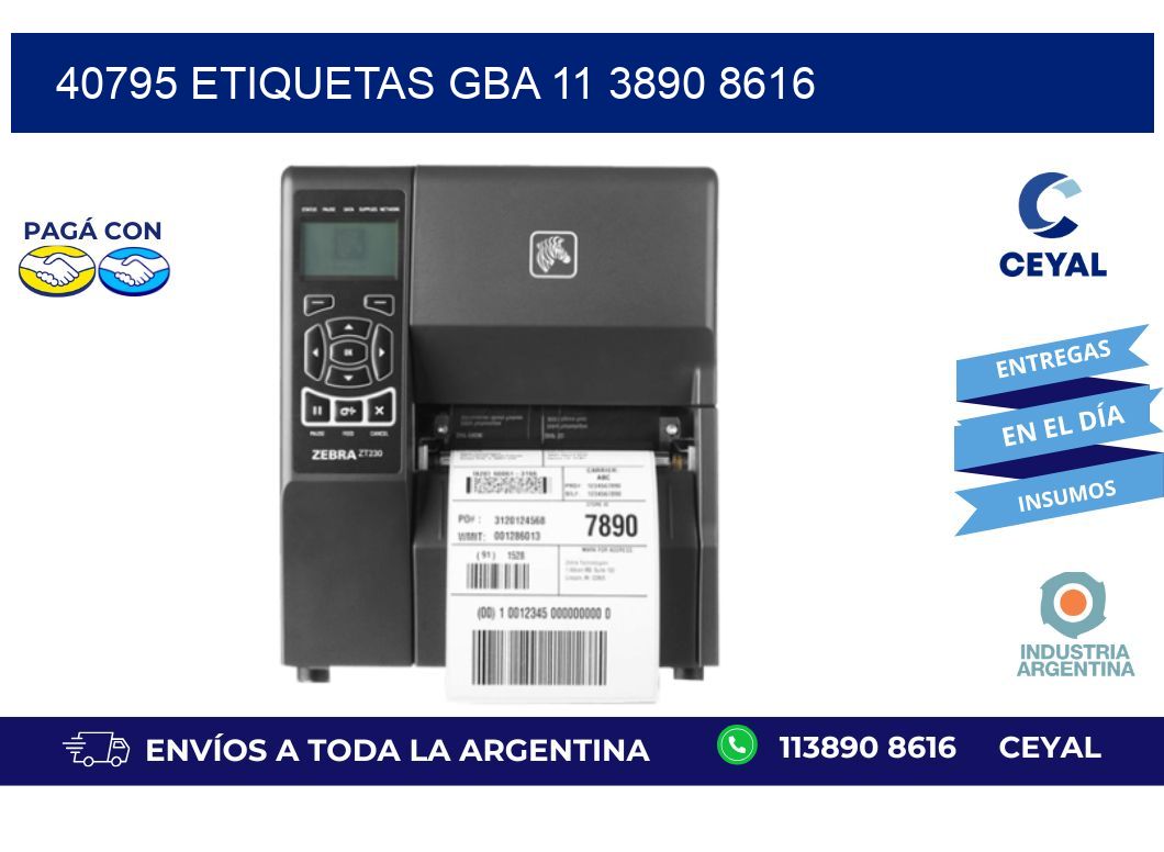 40795 ETIQUETAS GBA 11 3890 8616