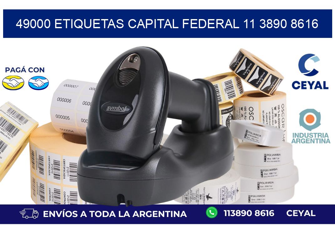 49000 ETIQUETAS CAPITAL FEDERAL 11 3890 8616